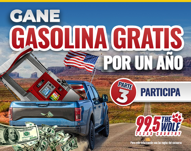 Gane Gasolina Gratis por un Año, parte 3 con 99.5 The Wolf en Dallas, TX